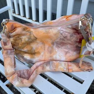 VINCE CAMUTO Washable Nylon Crossbody Harlo In Tye Dye Peach Clay